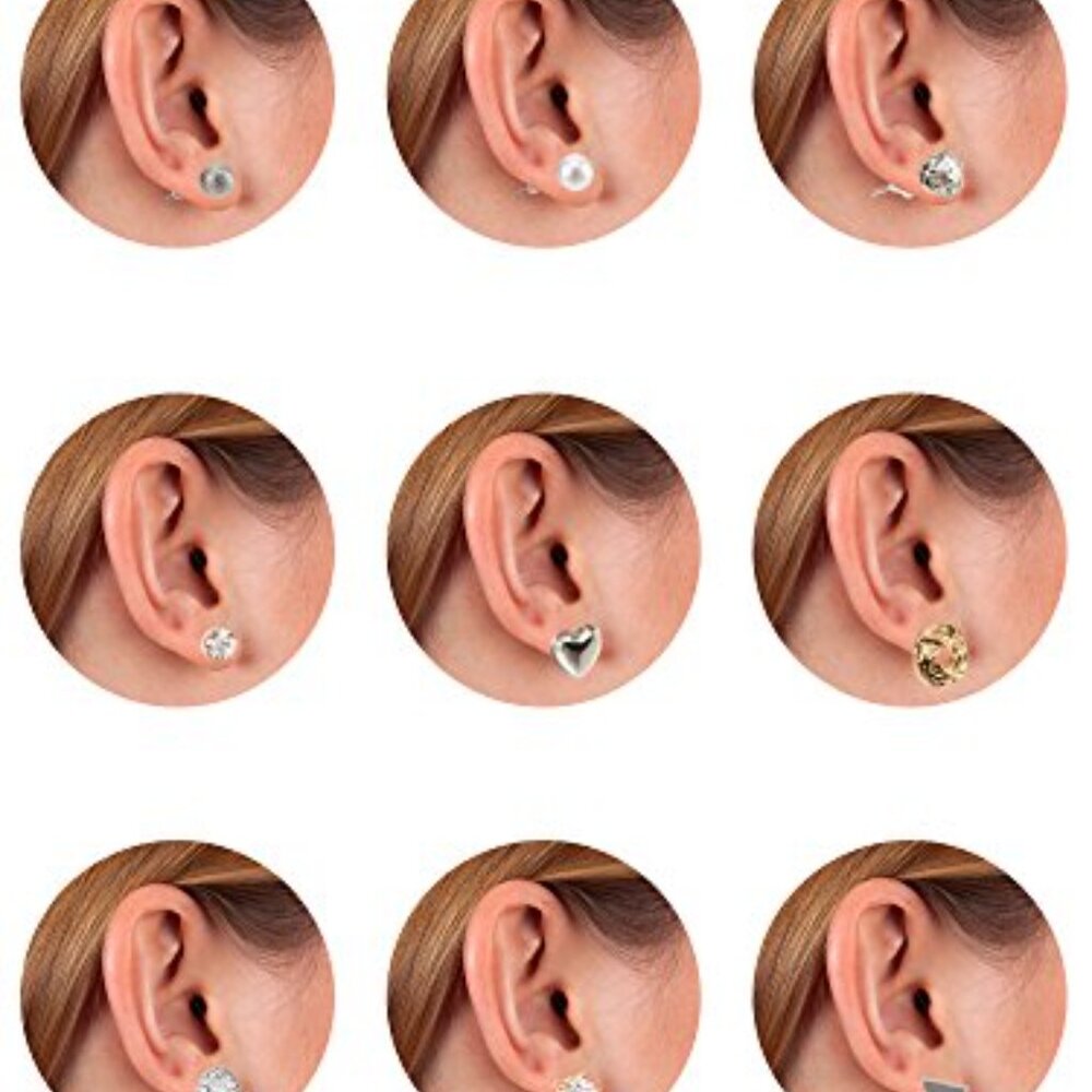 Crystal Pearl Stud Earrings Set Elegant Minimal Chic Jewelry For Women Men View 5